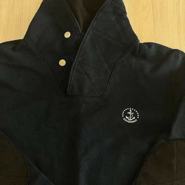 [BUNJANG] Covernat Shoulder Cardigan Sweatshirt / 커버낫 숄카라 스웨트셔츠