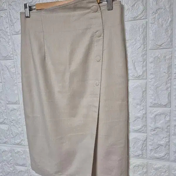 [BUNJANG] MICHAA Linen Skirt Beige / 미샤MICHAA 마소재 정품 여자 여름춘추용 여성 린넨스커트치마76-97