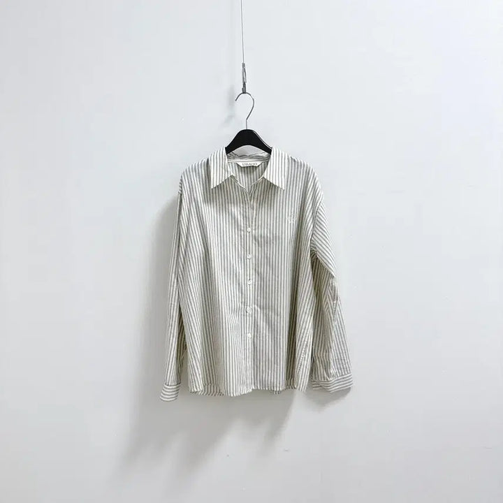 [BUNJANG] URAGO Striped Cotton Shirt Ivory One Size / 유라고 스트라이프 셔츠