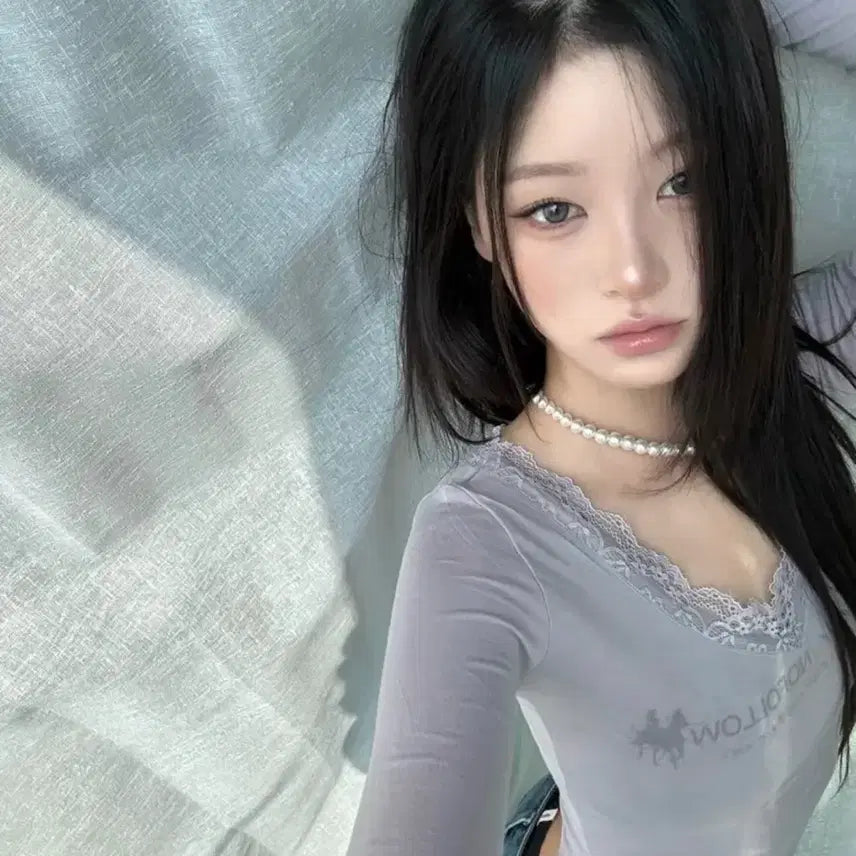[BUNJANG] Please No Follow Cain Lace Long Sleeve Top / (새상품, 택O) 플리즈노팔로우 케인 레이스 롱슬리브 탑
