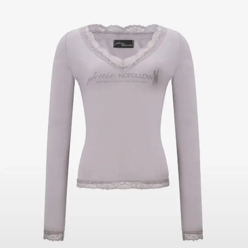 [BUNJANG] Please No Follow Cain Lace Long Sleeve Top / (새상품, 택O) 플리즈노팔로우 케인 레이스 롱슬리브 탑
