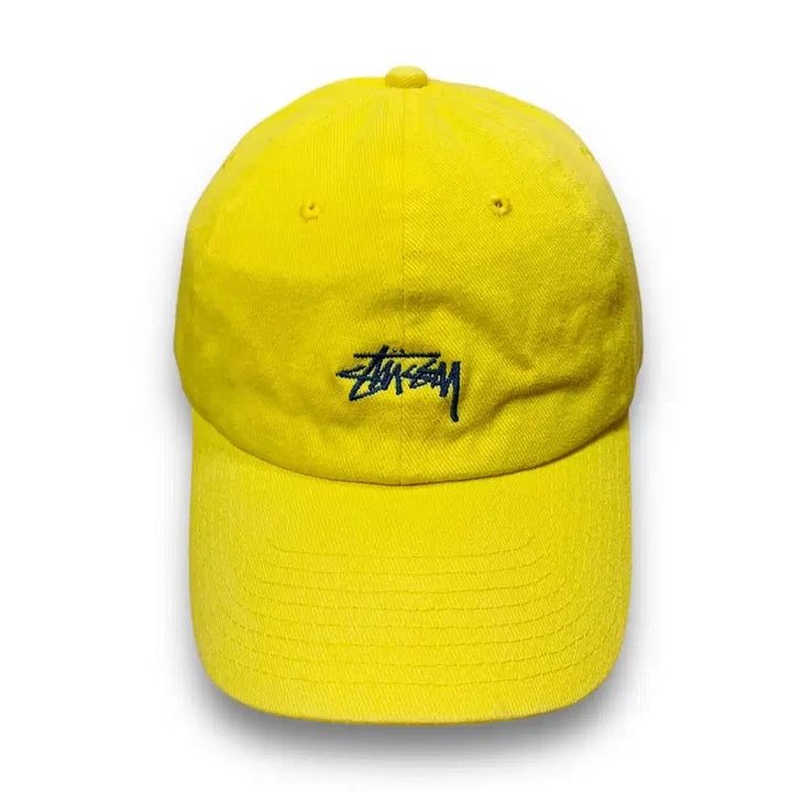 [BUNJANG] Stussy Small Logo Yellow Cotton Baseball Cap / 스투시 스몰 로고 병아리 스트릿 빈티지 볼캡