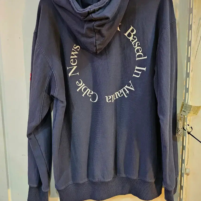 [BUNJANG] Andersson Bell Cable News Hoodie Navy / <만원빈티지>앤더슨벨 케이블뉴스 후드티 네이비