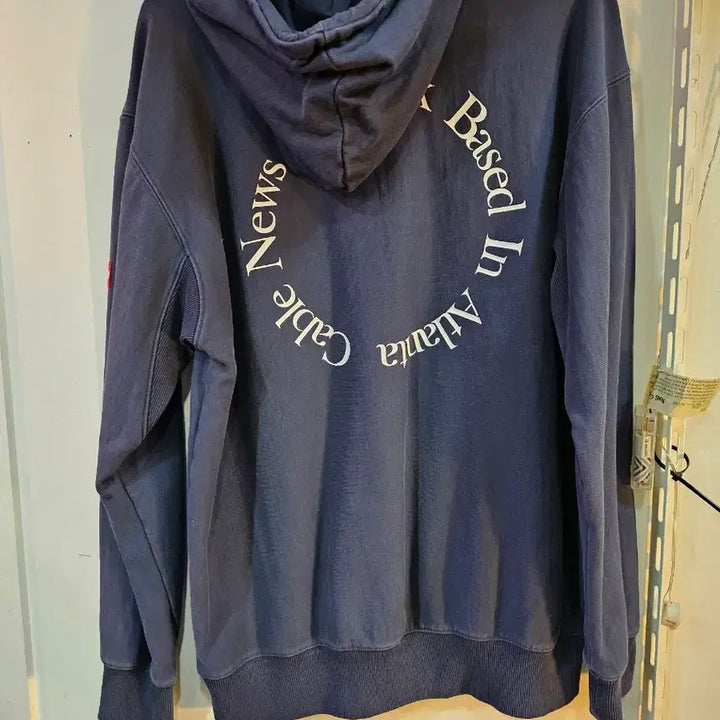 [BUNJANG] Andersson Bell Cable News Hoodie Navy / <만원빈티지>앤더슨벨 케이블뉴스 후드티 네이비