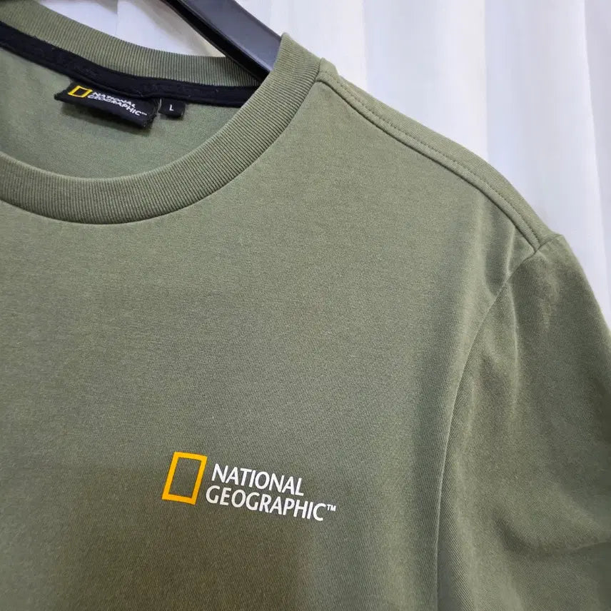[BUNJANG] National Geographic Unisex Short Sleeve T-Shirt Khaki Size 100 / 내셔널지오그래픽남녀 반팔 티셔츠 카키색100