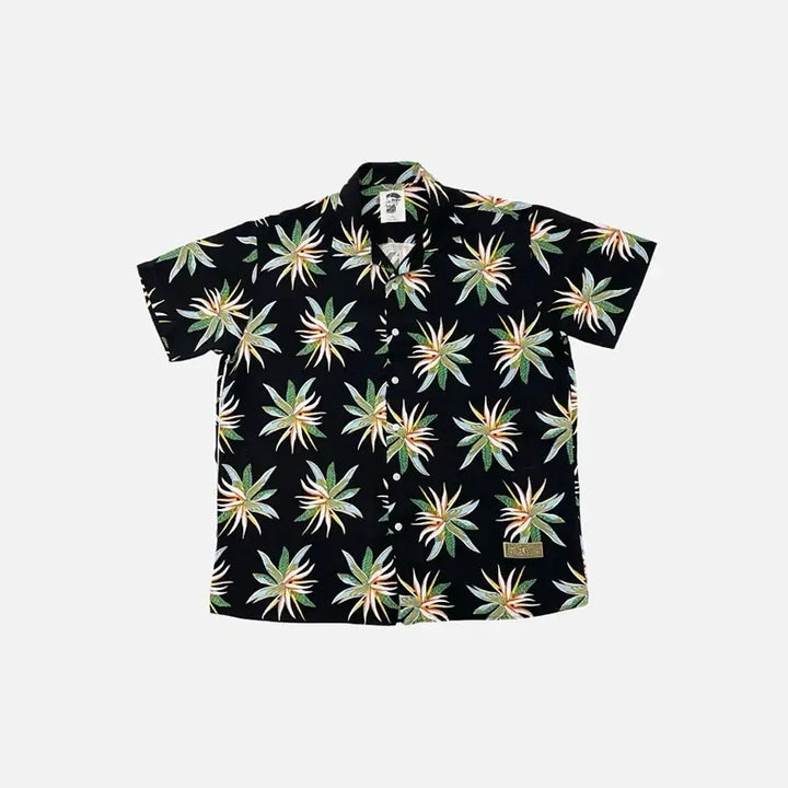 [BUNJANG] Vintage Linen Blend Hawaiian Short Sleeve Shirt / 빈티지 린넨 블렌디드 하와이안 반팔 셔츠 빈티지 만원샵