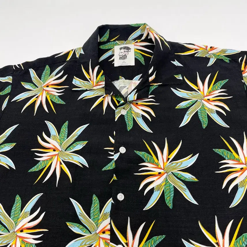 [BUNJANG] Vintage Linen Blend Hawaiian Short Sleeve Shirt / 빈티지 린넨 블렌디드 하와이안 반팔 셔츠 빈티지 만원샵