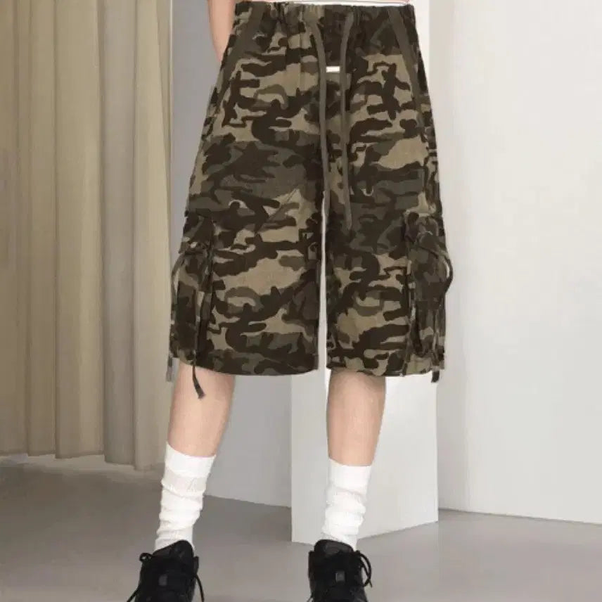 [BUNJANG] Wonder Wonder Military Camo 5-Part Bermuda Pants / 원더원더 밀리터리 카모 5부 버뮤다 팬츠