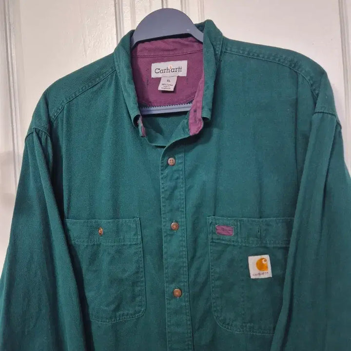 [BUNJANG] Carhartt Green Long Sleeve Shirt XL / 칼하트 그린 긴팔 셔츠 XL