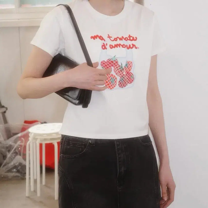 [BUNJANG] General Idea Fruit Slim Fit T-Shirt / [새상품] 제너럴아이디어 토마토 반팔티
