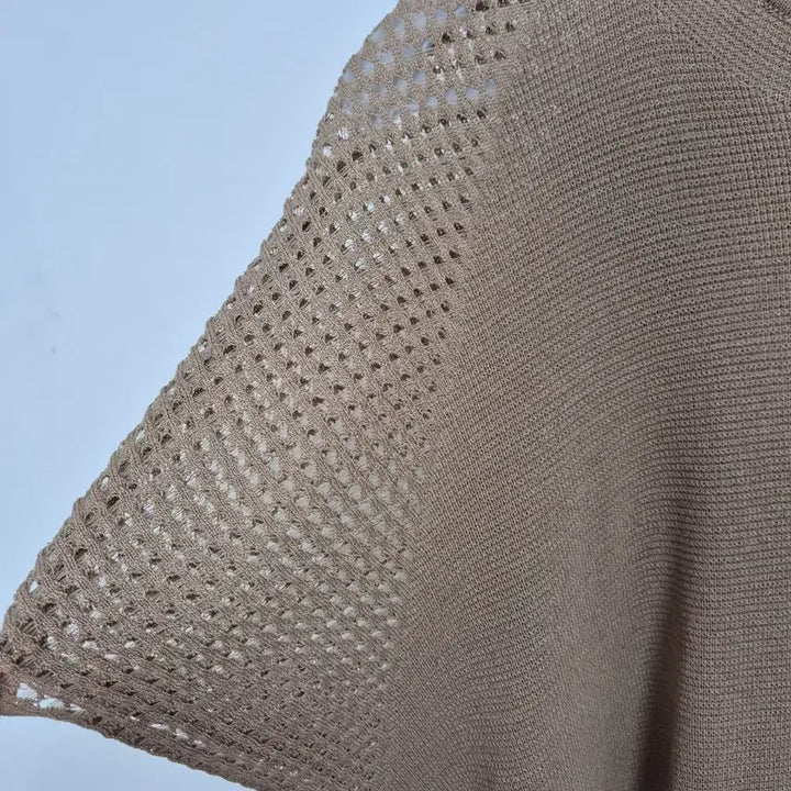 [BUNJANG] Knit Short-Sleeve T-Shirt Brown Size 88 / 여름 니트 반팔 티셔츠 브라운/88
