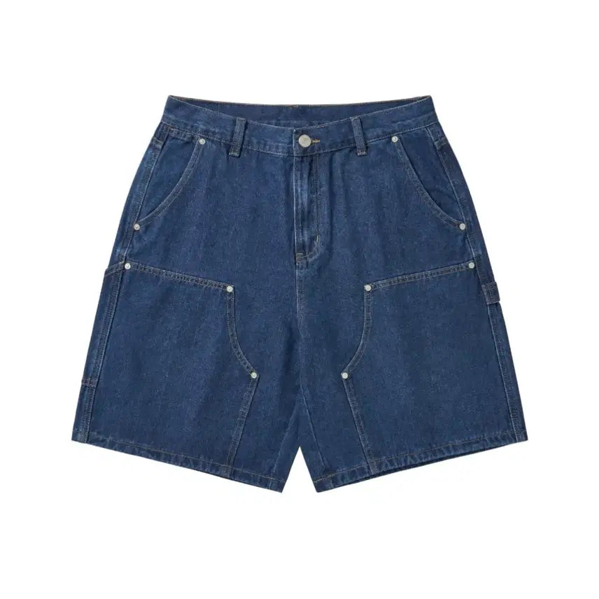 [BUNJANG] The Dreamer Double Knee Denim Bermuda Shorts / [더 드리머] Double Knee Denim Bermuda