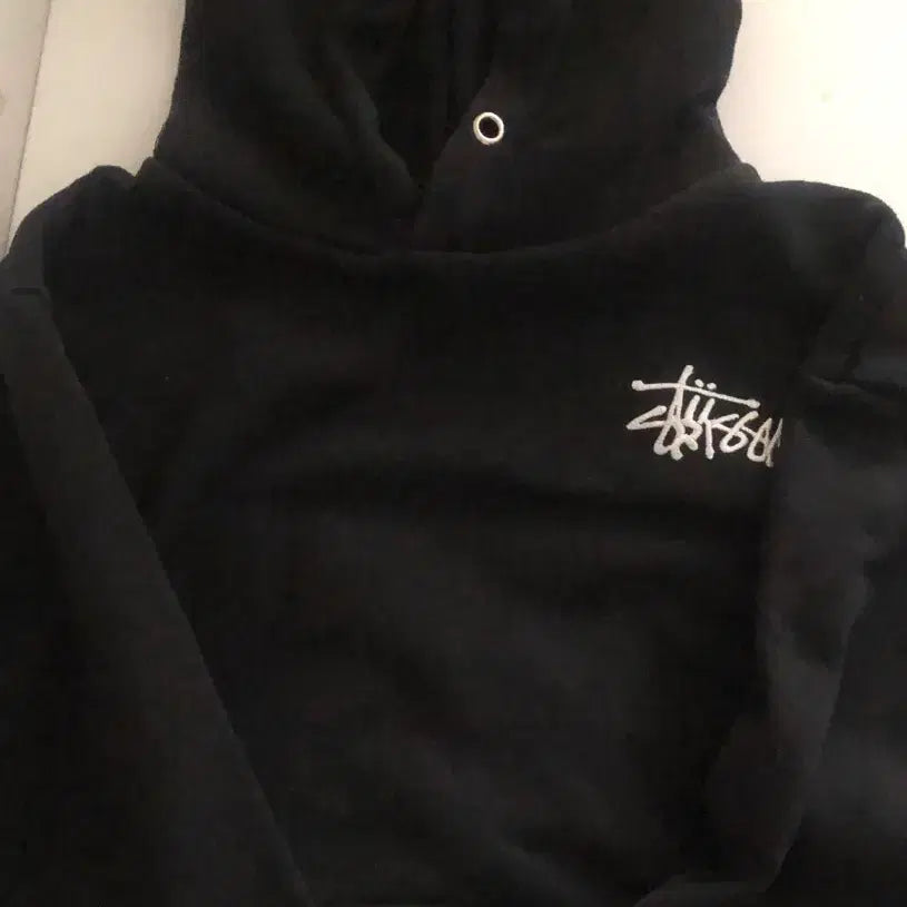 [BUNJANG] Stussy Black Hoodie / 스투시 블랙 후드티
