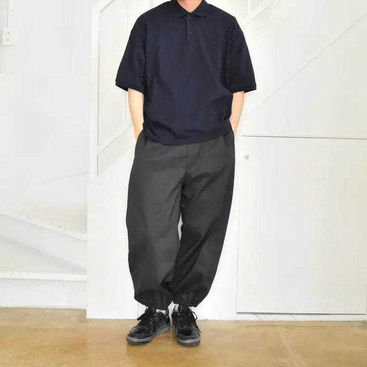 [BUNJANG] Yoko Sakamoto Box Tube Polo Navy / 요코 사카모토 박스 폴로티 box tube polo pk티 네이비