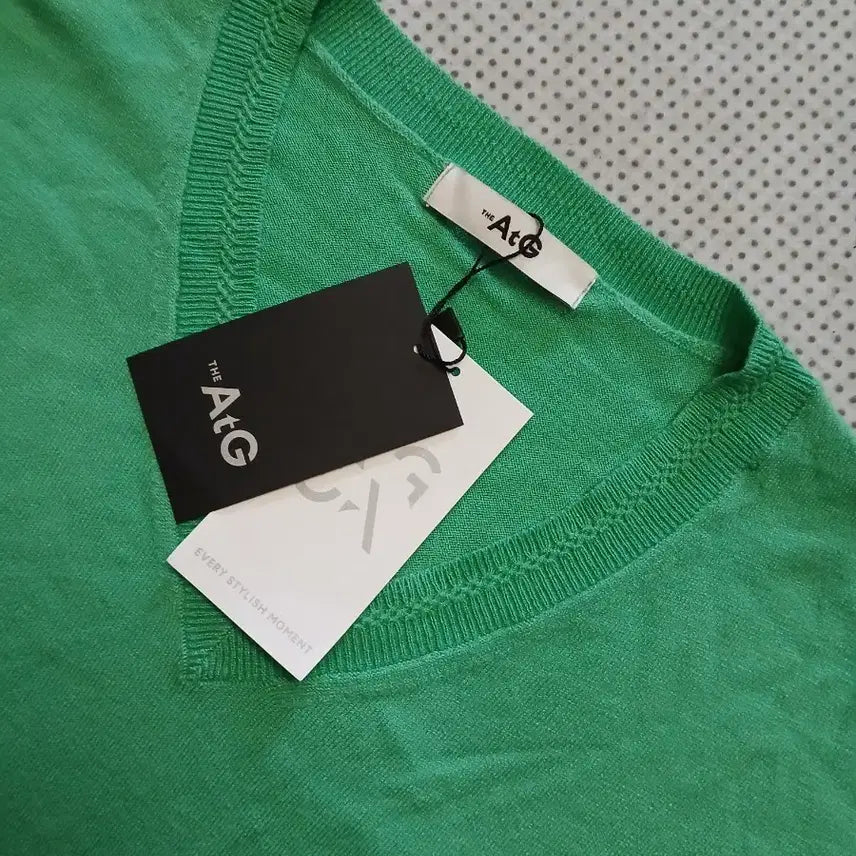 [BUNJANG] AtG V-neck Knit Green / AtG 브이넥 니트 그린 새상품