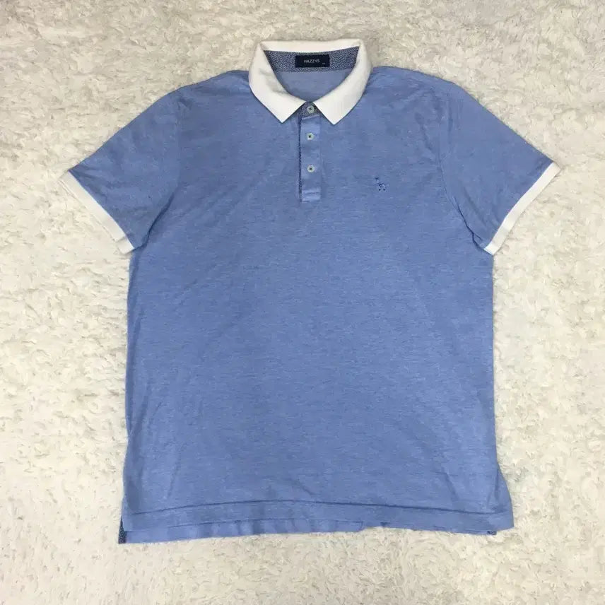 [BUNJANG] Hazzys Collar Short Sleeve T-Shirt / 헤지스 카라넥 반팔티 만원샵 EE04