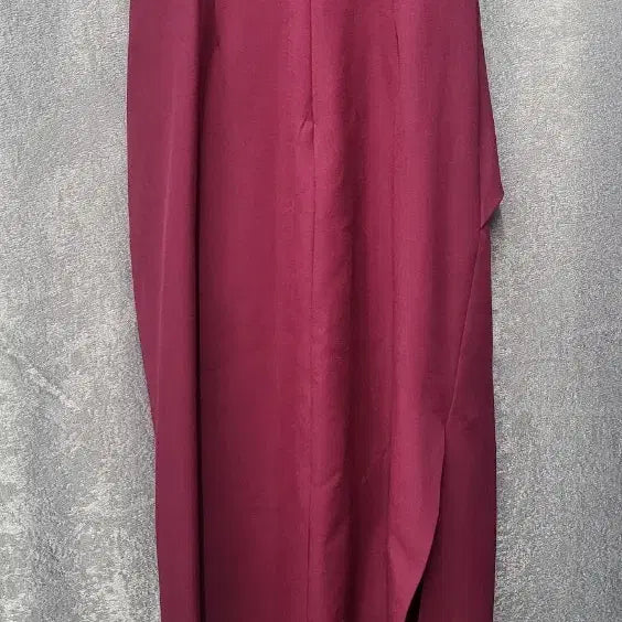 [BUNJANG] ZARA Note Detail Strapless Long Dress (Wine/Burgundy) / [ZARA] 자라 노트 디테일 스트랩리스 원피스 (와인/버건디)