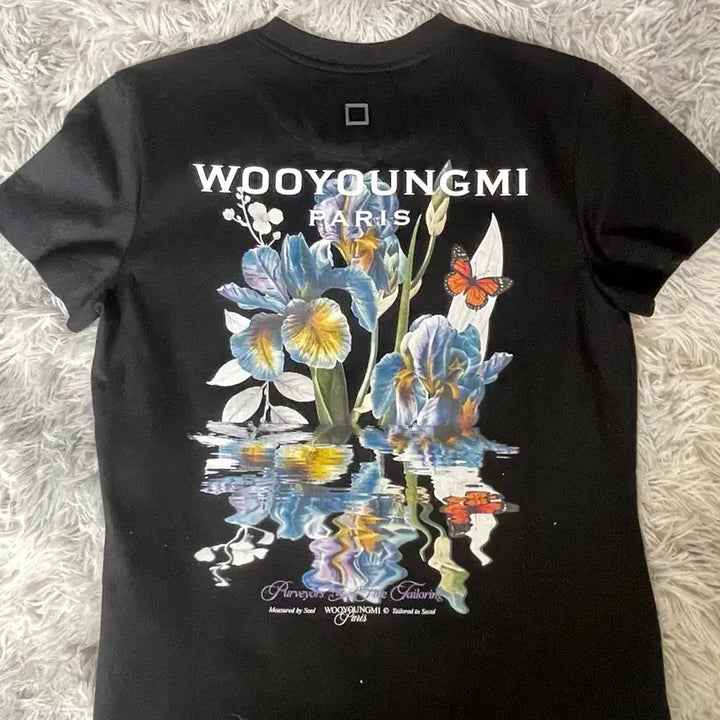 [BUNJANG] WooYoungMi Flower Back Logo Short Sleeve T-Shirt Size 36 / [새상품급/36] 우영미 플라워 백로고 반팔