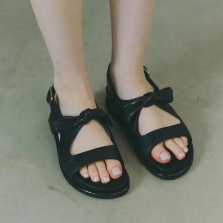 [BUNJANG] Salondeju Ribbon Sandals Size 37 / (거의새것) 살롱드쥬 리본 샌들 37 (16.8)