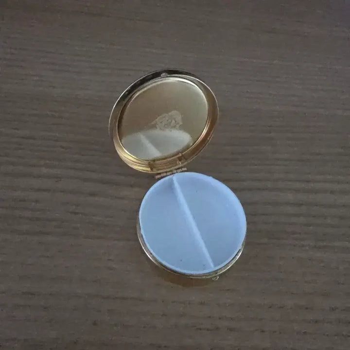[BUNJANG] Vintage Pillbox Trinket Porcelain Brass Germany / 빈티지 필박스 트링킷