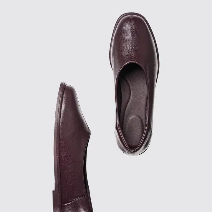 [BUNJANG] Uniqlo Square Flat Shoes Brown / 유니클로 스퀘어 플랫슈즈 브라운 37