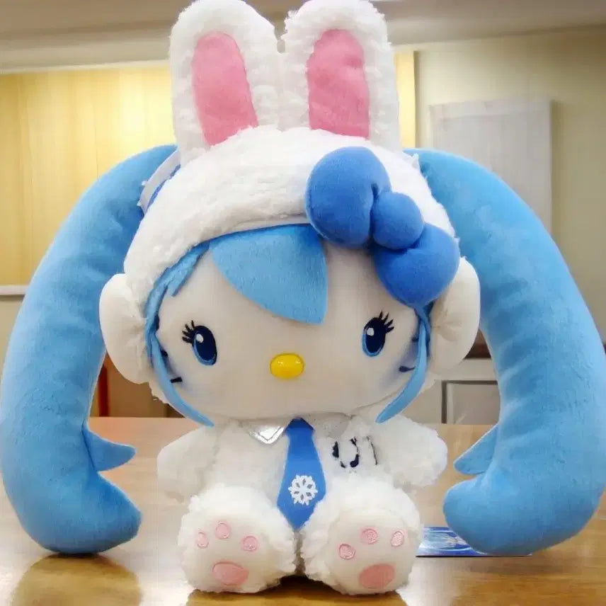 [BUNJANG] Vocaloid Hatsune Miku x Hello Kitty Collaboration Plush (20cm) / 유키 미쿠,하츠네 미쿠 키티,보컬로이드 미쿠키티, 헬로키티 미쿠