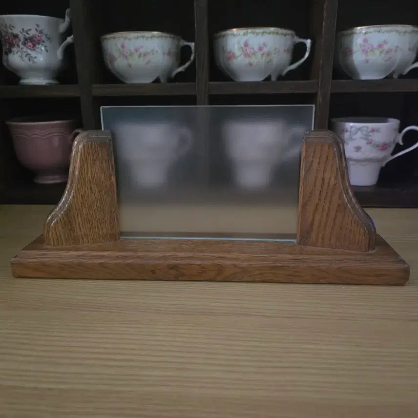 [BUNJANG] Vintage Wood &amp; Glass Photo Frame Holder / 빈티지 우드 유리 액자 홀더