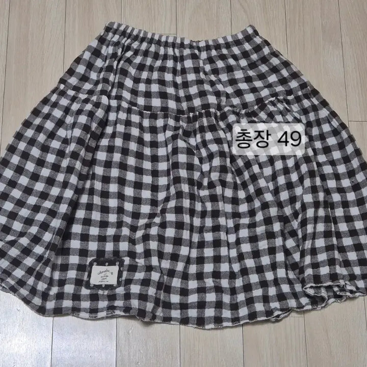 [BUNJANG] Vintage Mori-girl Midi Check Skirt / 빈티지 모리걸 하구미 미디 체크 스커트