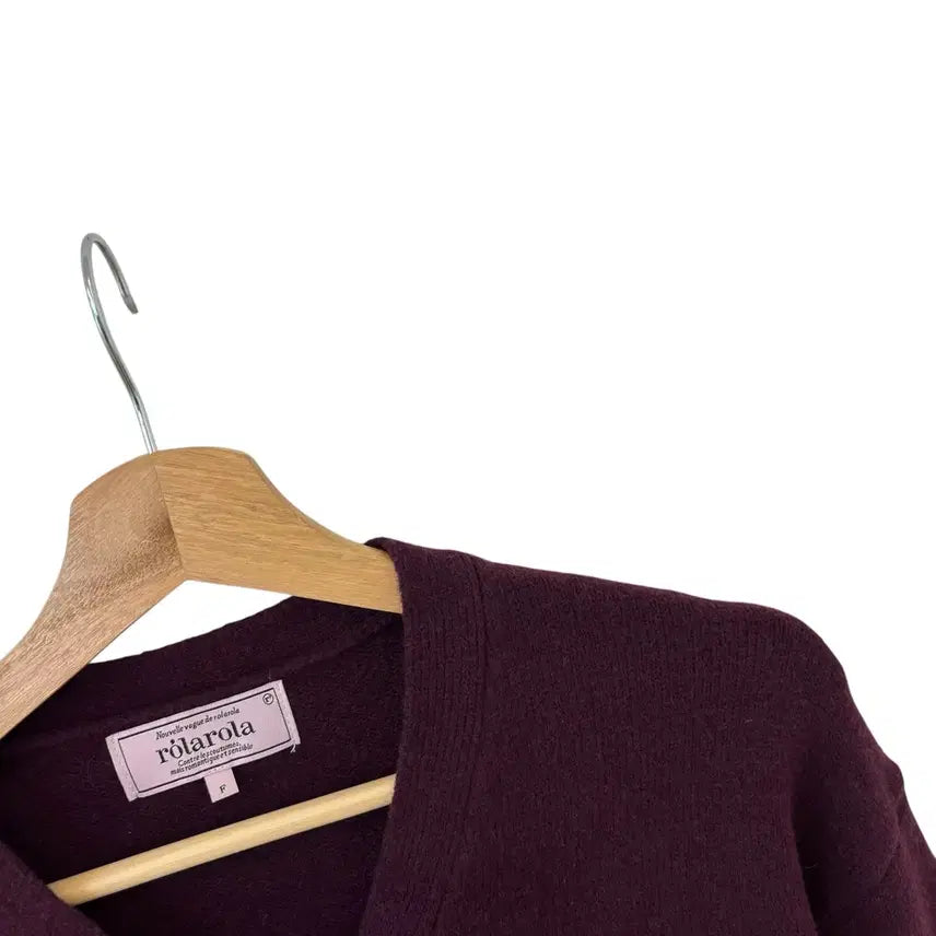 [BUNJANG] Rolala Korea Wool Blended Basic Cardigan (Free Size) / 로라로라 울 블렌디드 베이직 가디건 F 정품