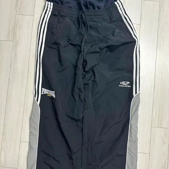 [BUNJANG] Protocol Index Layered Track Pants - Black, Size 3 / 프로토콜 인덱스 3 레이어드 트랙 팬츠 블랙 3사이즈