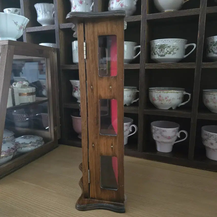 [BUNJANG] Vintage French Wood Display Cabinet Shelf / 빈티지 우드 장식장 선반장 소형
