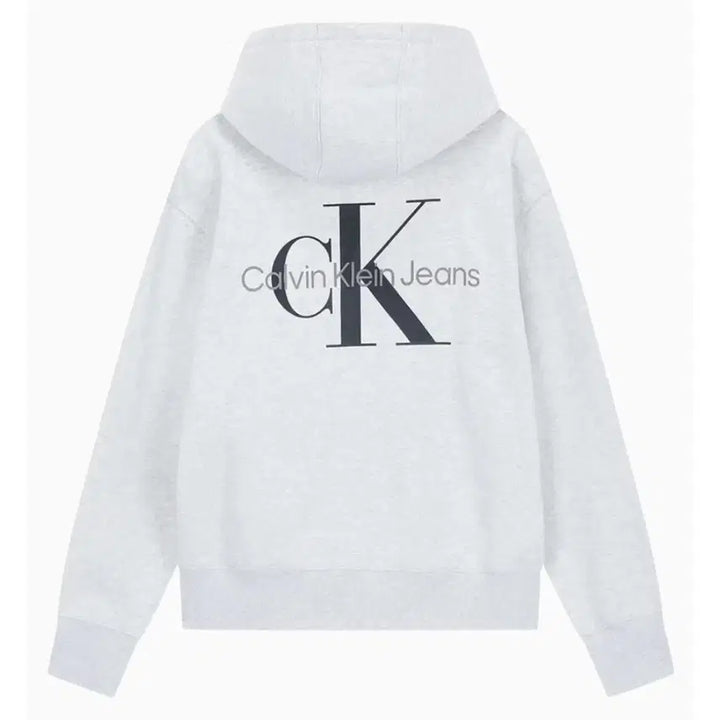 [BUNJANG] Calvin Klein Jeans Monogram Back Logo Hoodie Light Grey / 캘빈클라인 진 모노그램 백 로고 후드티 새상품
