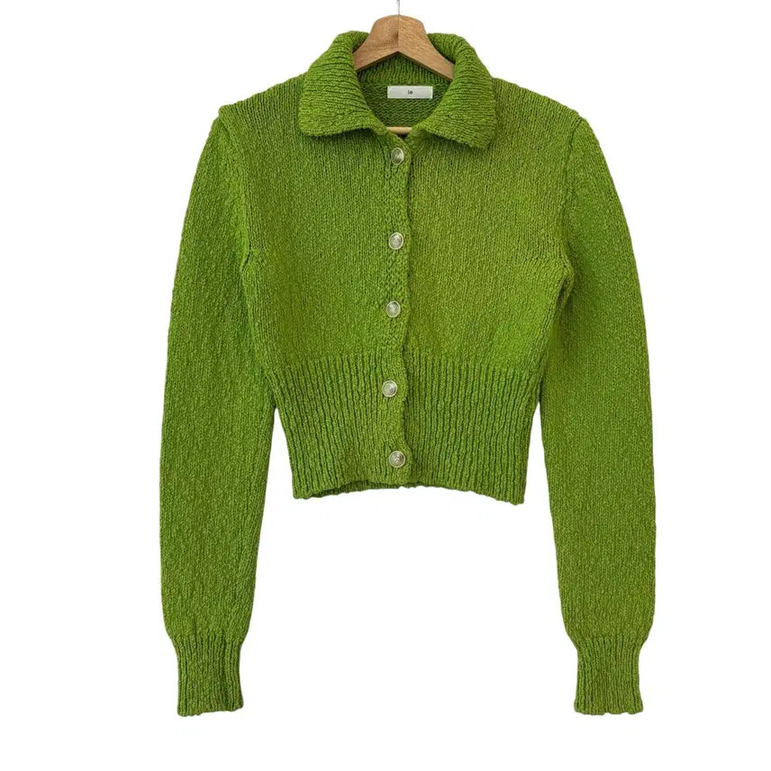 [BUNJANG] Le Crochet Cotton Knit Cardigan (Size F) - Authentic / Le 르 크로셰 코튼 니트 가디건 F 정품