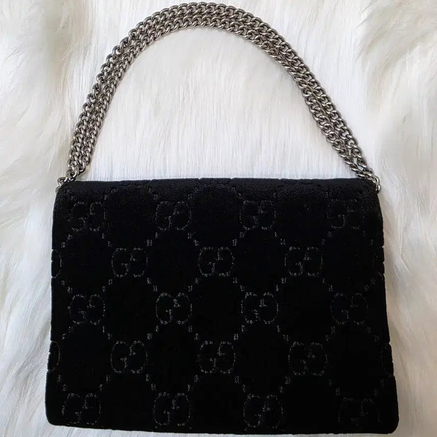[BUNJANG] Gucci Dionysus Chain Shoulder Bag Black Velvet / 구찌 디오니소스 체인 숄더백 블랙