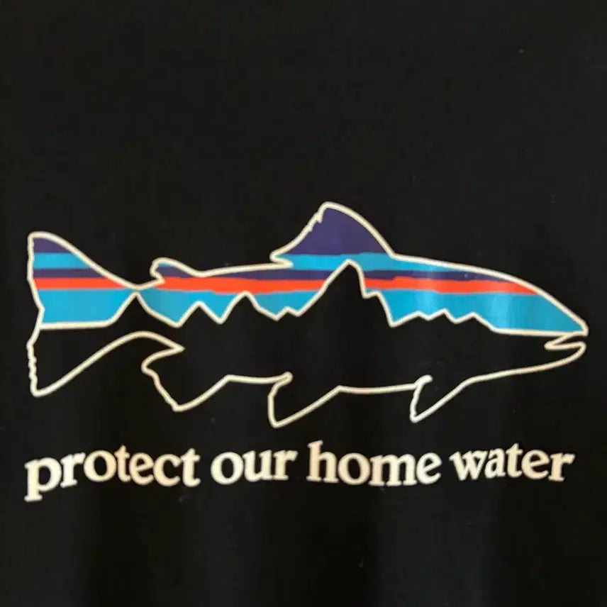 [BUNJANG] Patagonia P-6 Logo Long Sleeve T-Shirt Black / (M) 파타고니아 P-6 로고 긴팔티 블랙