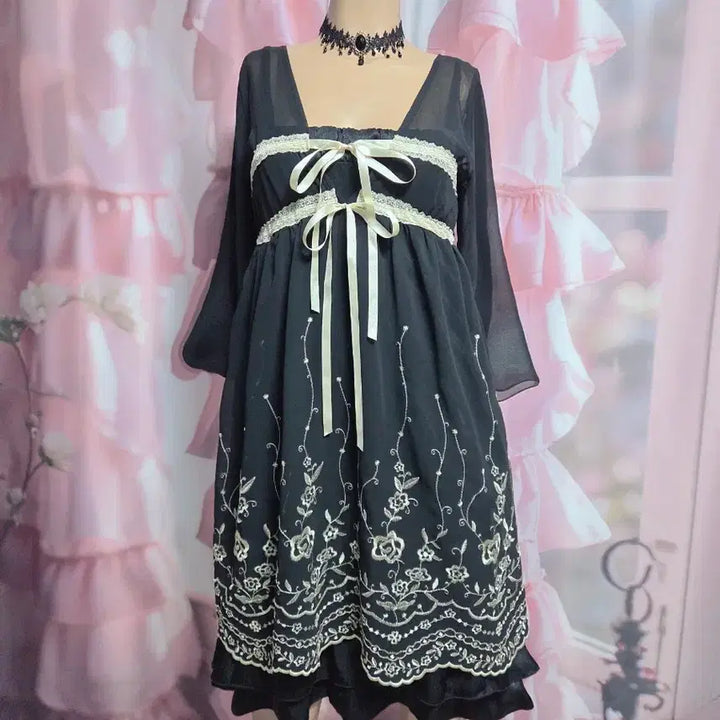 [BUNJANG] Axis Farm See-Through Dress Coordinate Set / 엑시즈팜깔 시스루원피스 코디세트