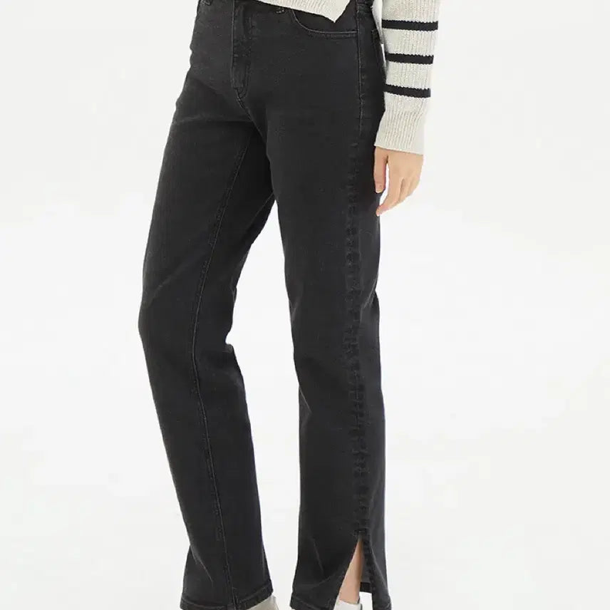[BUNJANG] Black Brushed Bootcut Denim Pants / 블랙 기모 부츠컷 데님 바지 판매합니다.