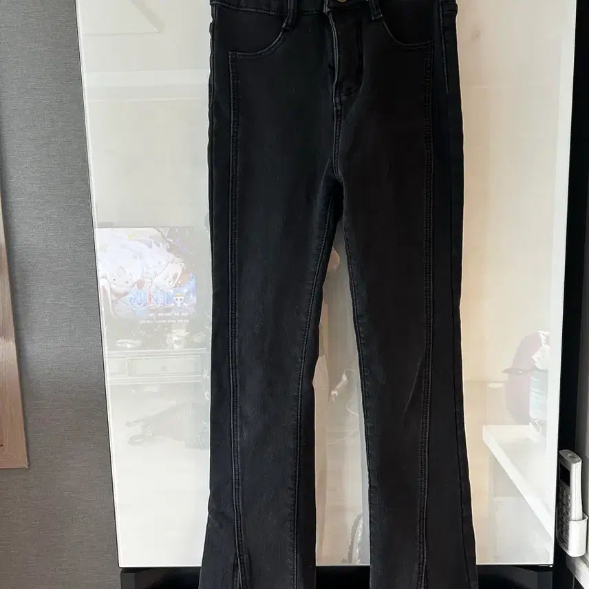 [BUNJANG] Black Brushed Bootcut Denim Pants / 블랙 기모 부츠컷 데님 바지 판매합니다.
