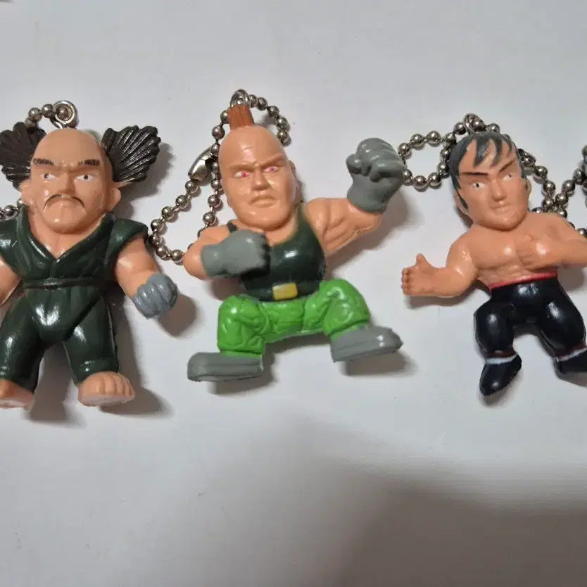 [BUNJANG] Tekken 2 Character Mini Figure Keychain Set (10 Pieces) / 10개셋트)철권2 캐릭터 미니 피규어 키링