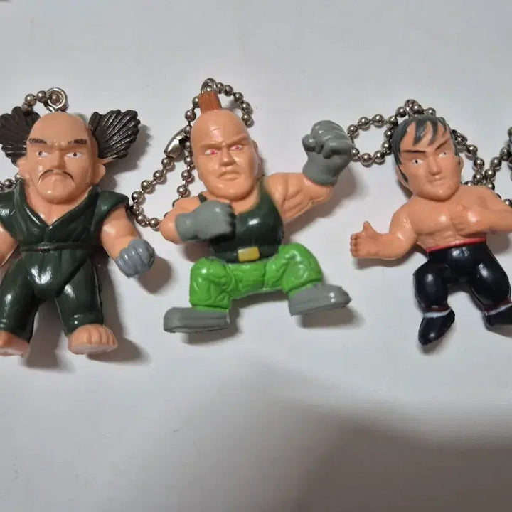 [BUNJANG] Tekken 2 Character Mini Figure Keychain Set (10 Pieces) / 10개셋트)철권2 캐릭터 미니 피규어 키링