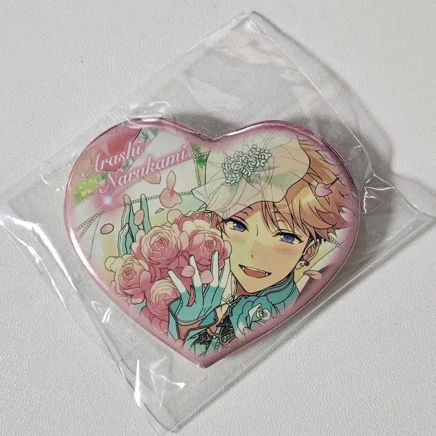 [BUNJANG] Ensemble Stars Arashi Wedding Heart Can Badge / 앙스타 아라시 웨딩 하트 캔뱃지 뱃지