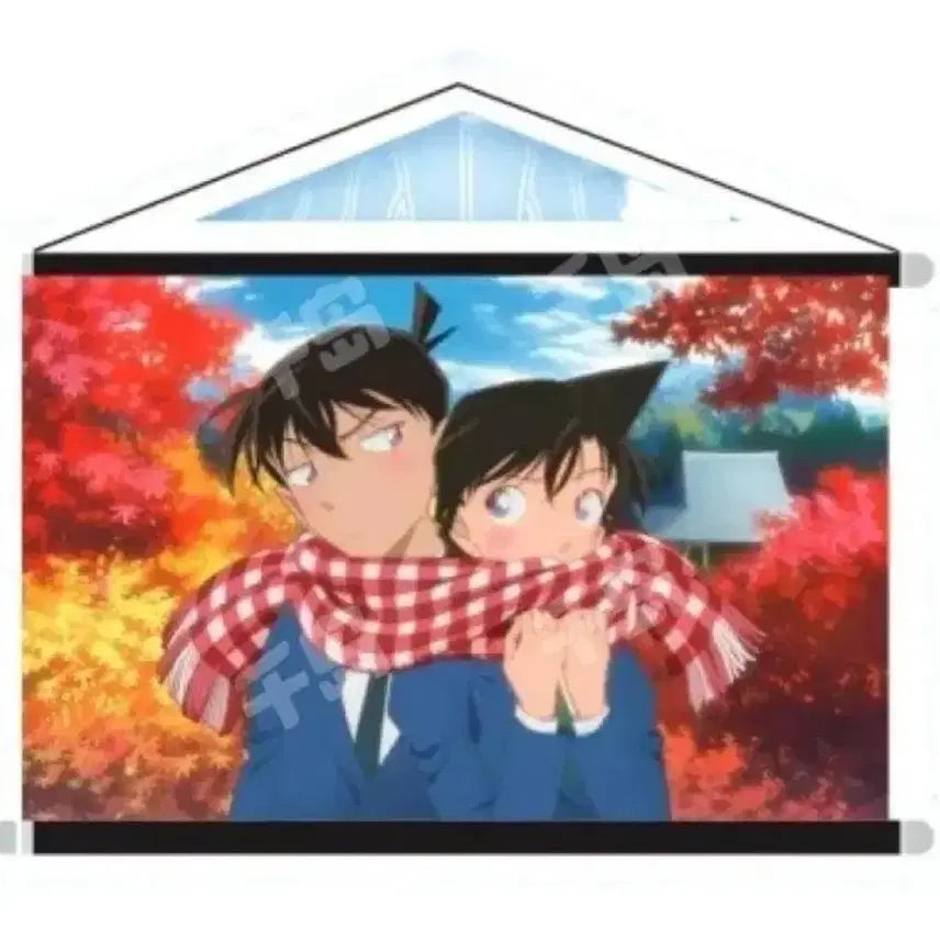 [BUNJANG] Detective Conan Popmart Kuji Doyle &amp; Ran Tapestry / 미개봉현물) 명탐정 코난 팝마트쿠지 5번상 도일 미란 태피스트리 족자