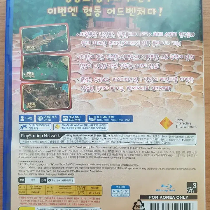 [BUNJANG] PS4 Pet Princess Fat Princess 2-Player Game / PS4 플스4 타이틀 펫 프린세스 뚱뚱보 공주 2인용