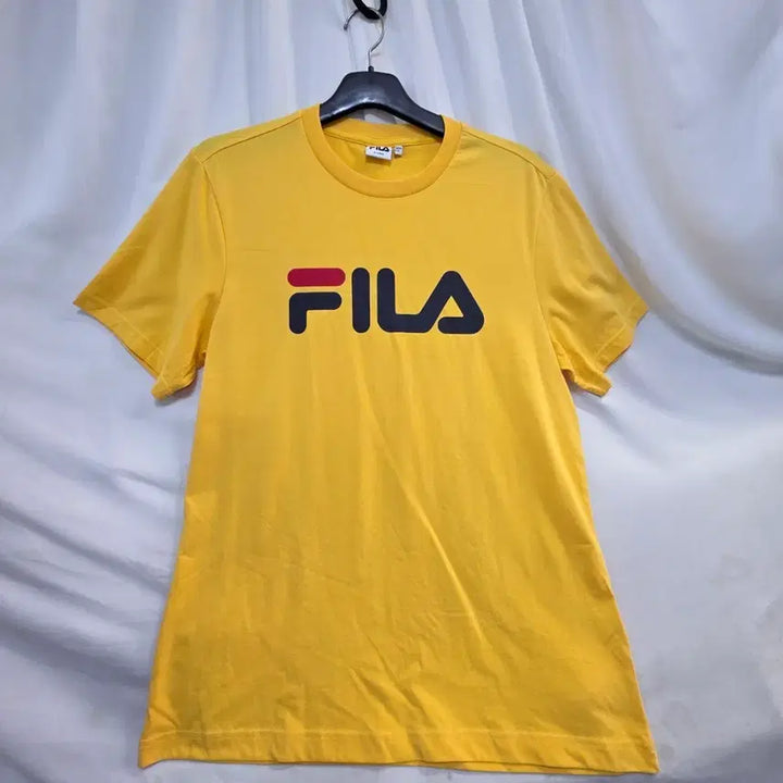 [BUNJANG] FILA Yellow Short-Sleeve T-Shirt (Unisex, Size 105) / 휠라 FILA남녀 옐로우 반팔 티셔츠105