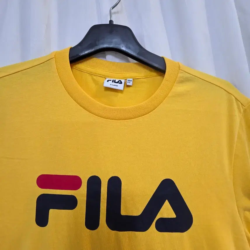 [BUNJANG] FILA Yellow Short-Sleeve T-Shirt (Unisex, Size 105) / 휠라 FILA남녀 옐로우 반팔 티셔츠105