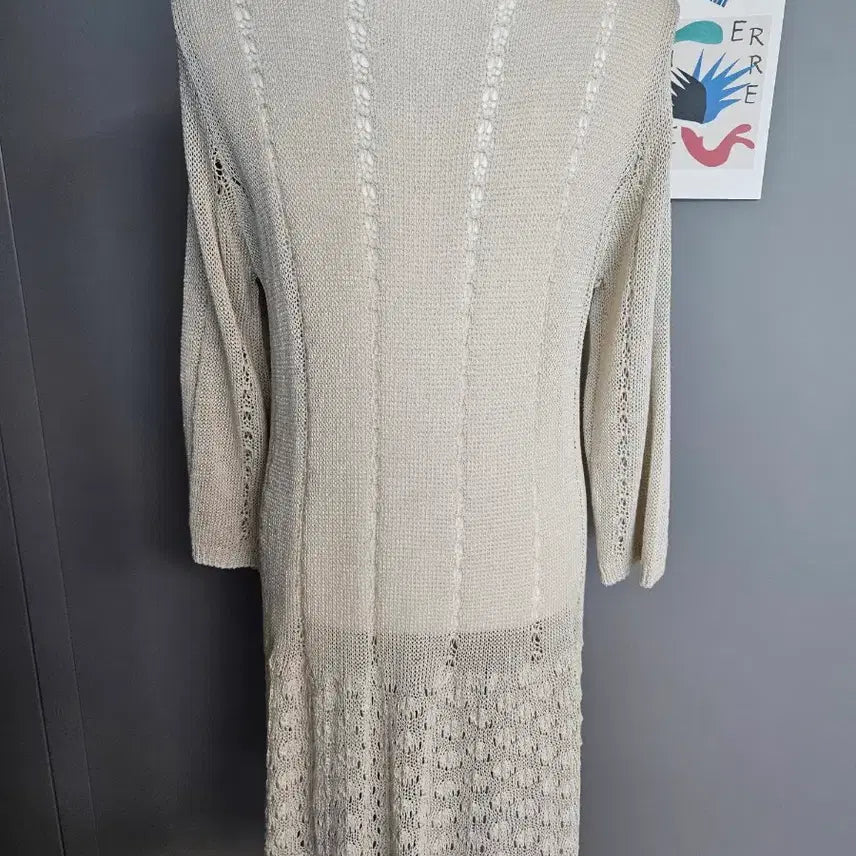 [BUNJANG] Ivory Long Knit Cardigan / 아이보리 롱 니트 가디건 바선생