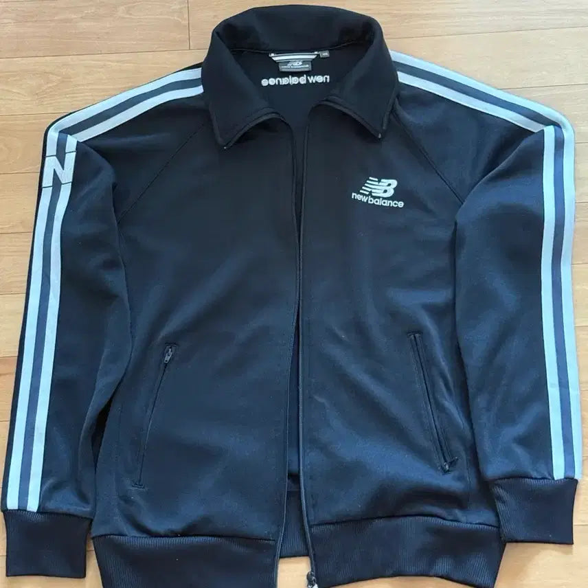 [BUNJANG] New Balance Black Track Top Jersey L / 뉴발란스 블랙 트랙탑 져지