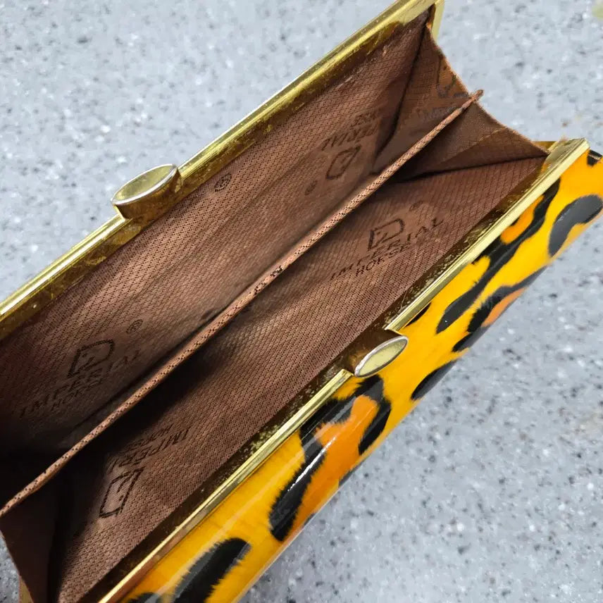 [BUNJANG] Yellow Leopard Print Wallet / 노란 호피 지갑