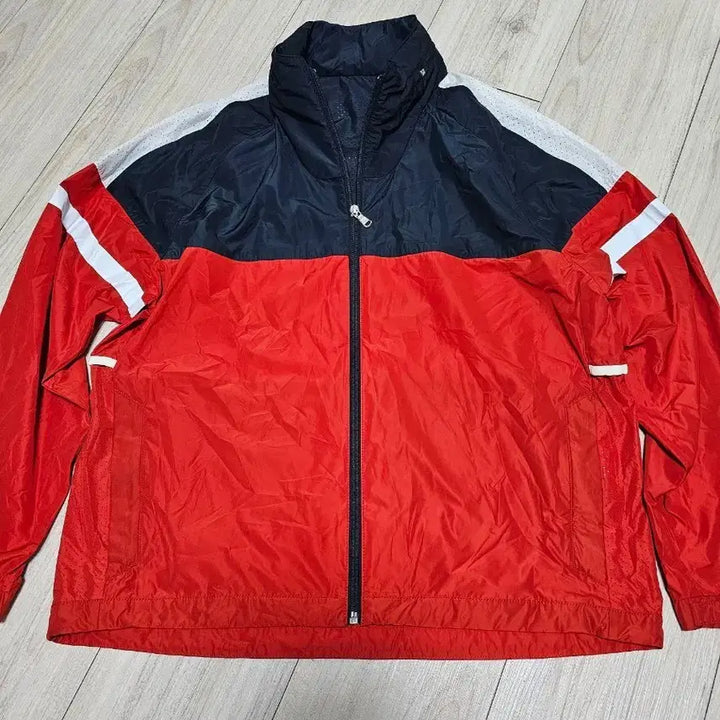 [BUNJANG] Hazzys Two-Tone Color Block Windbreaker Jacket (Navy/Red) / 헤지스 투컬러 배색 바람막이 자켓 (네이비/레드) 3만에 팝니다.