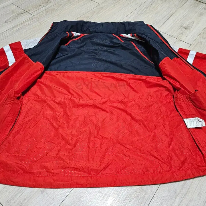 [BUNJANG] Hazzys Two-Tone Color Block Windbreaker Jacket (Navy/Red) / 헤지스 투컬러 배색 바람막이 자켓 (네이비/레드) 3만에 팝니다.